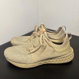 New Balance Men Fresh Foam Cruz Sneakers Tan/Gold US Sz 13 Shoes Lace‎ Up